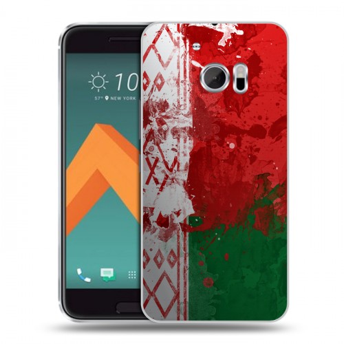 Дизайнерский пластиковый чехол для HTC 10 Флаг Белоруссии