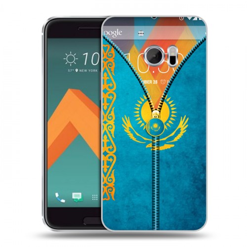 Дизайнерский пластиковый чехол для HTC 10 Флаг Казахстана