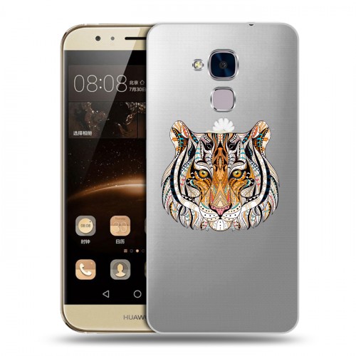 Полупрозрачный дизайнерский пластиковый чехол для Huawei Honor 5C Прозрачные тигры