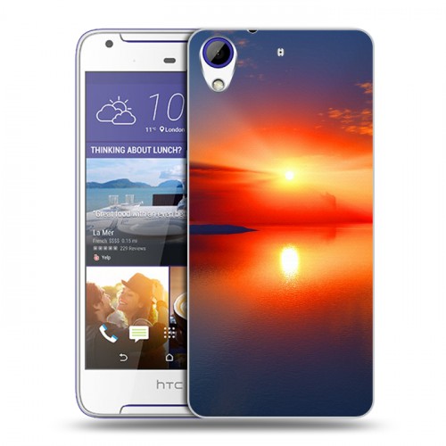 Дизайнерский пластиковый чехол для HTC Desire 830 Солнце