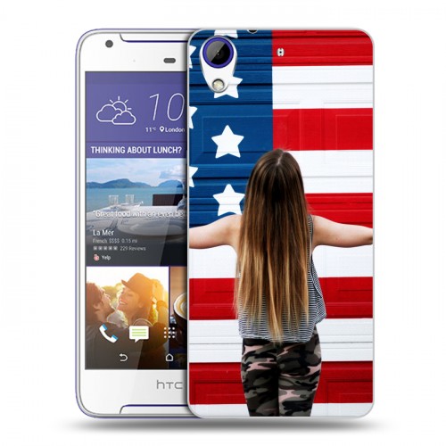 Дизайнерский пластиковый чехол для HTC Desire 830 Флаг США