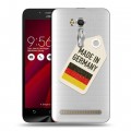 Полупрозрачный дизайнерский пластиковый чехол для ASUS Zenfone Go 5.5 Флаг Германии