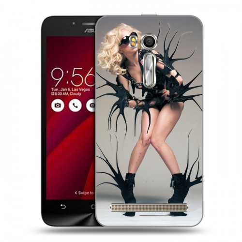 Дизайнерский пластиковый чехол для ASUS Zenfone Go 5.5 Леди Гага