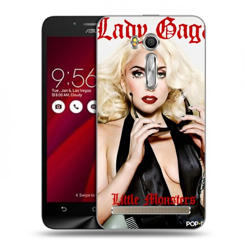 Дизайнерский пластиковый чехол для ASUS Zenfone Go 5.5 Леди Гага