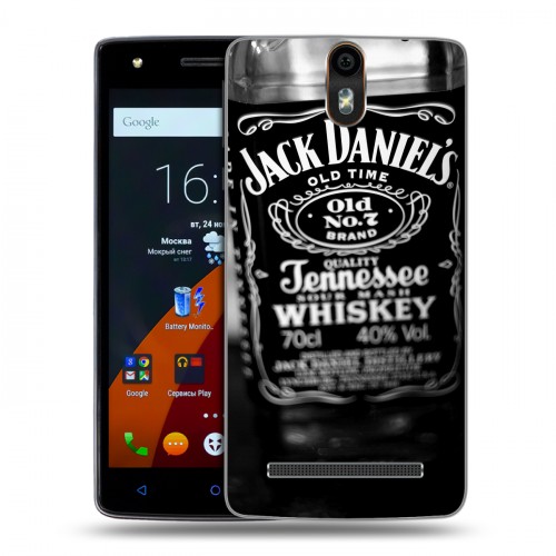 Дизайнерский силиконовый чехол для Wileyfox Storm Jack Daniels