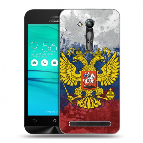 Дизайнерский пластиковый чехол для ASUS ZenFone Go 4.5 ZB452KG Российский флаг и герб
