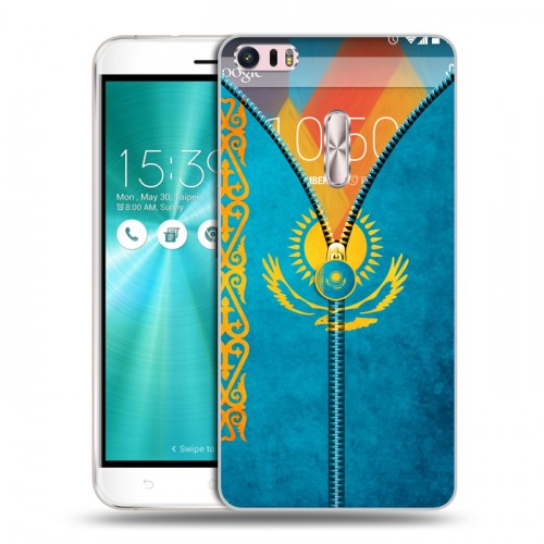 Дизайнерский силиконовый чехол для Asus ZenFone 3 Ultra Флаг Казахстана