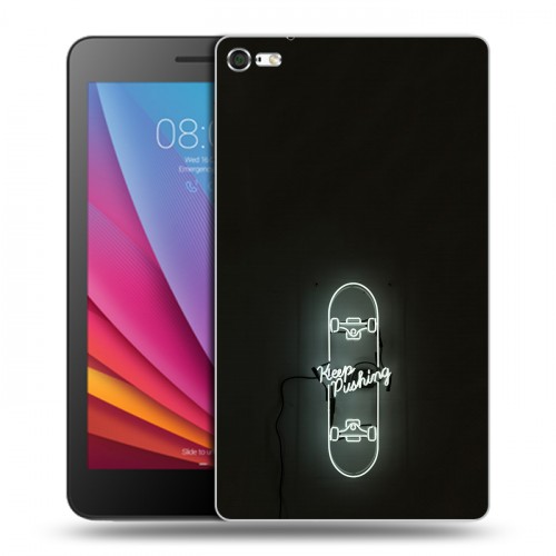 Дизайнерский силиконовый чехол для Huawei MediaPad T2 7.0 Pro Минимализм на черном