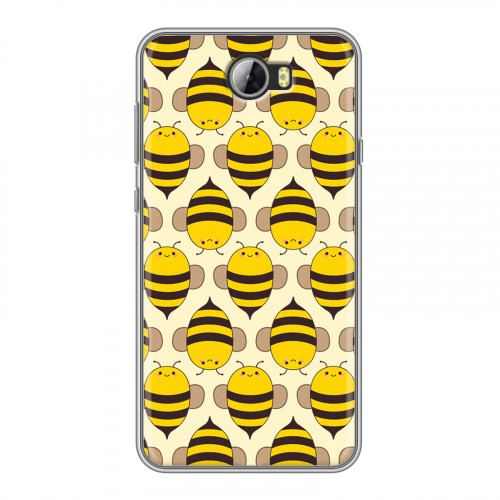 Дизайнерский силиконовый чехол для Huawei Y5 II Пчелиные узоры