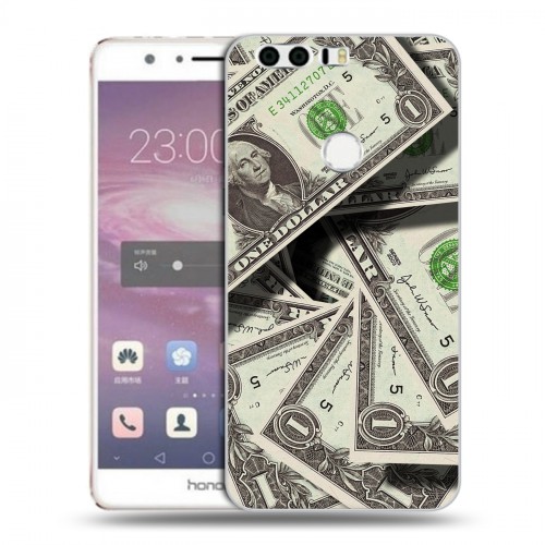 Дизайнерский пластиковый чехол для Huawei Honor 8 Текстуры денег