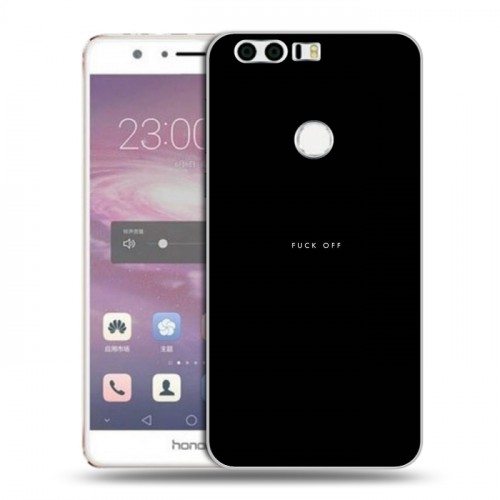 Дизайнерский пластиковый чехол для Huawei Honor 8 Черно и кратко