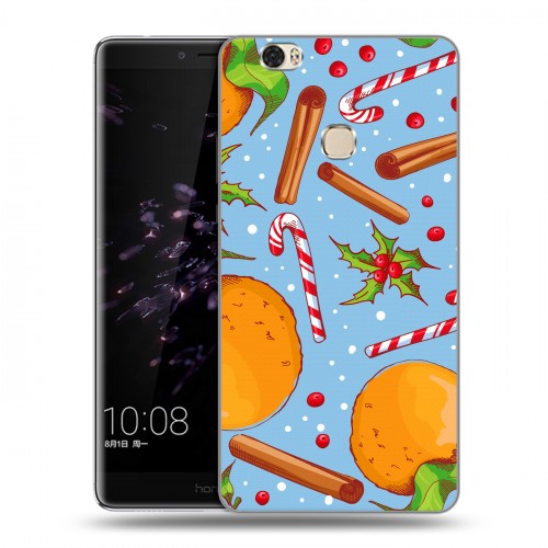 Дизайнерский пластиковый чехол для Huawei Honor Note 8 Новогодние паттерны