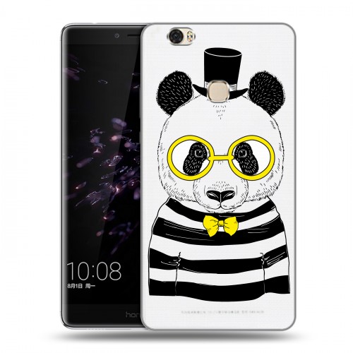 Полупрозрачный дизайнерский пластиковый чехол для Huawei Honor Note 8 Прозрачные панды