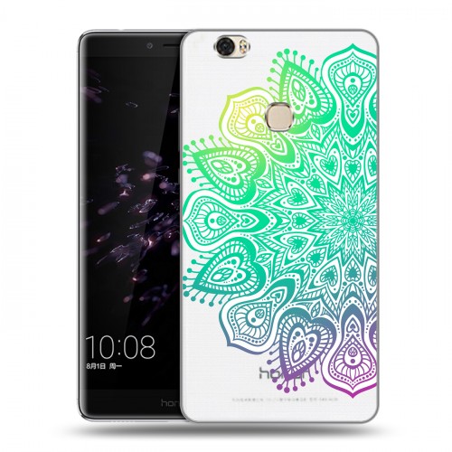 Полупрозрачный дизайнерский пластиковый чехол для Huawei Honor Note 8 Прозрачные мандалы