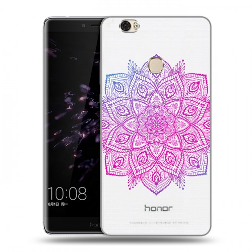 Полупрозрачный дизайнерский пластиковый чехол для Huawei Honor Note 8 Прозрачные мандалы