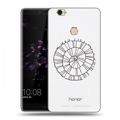Полупрозрачный дизайнерский пластиковый чехол для Huawei Honor Note 8 Абстракции 5