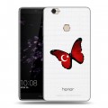 Полупрозрачный дизайнерский пластиковый чехол для Huawei Honor Note 8 Флаг Турции
