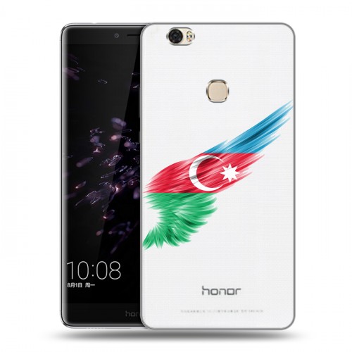 Полупрозрачный дизайнерский пластиковый чехол для Huawei Honor Note 8 Флаг Азербайджана