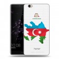 Полупрозрачный дизайнерский пластиковый чехол для Huawei Honor Note 8 Флаг Азербайджана