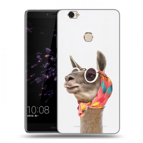 Полупрозрачный дизайнерский пластиковый чехол для Huawei Honor Note 8 Мятные звери