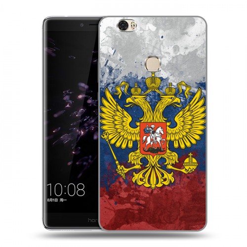 Дизайнерский пластиковый чехол для Huawei Honor Note 8 Российский флаг и герб
