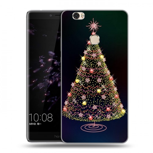 Дизайнерский пластиковый чехол для Huawei Honor Note 8 Новогодняя елка