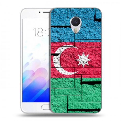 Дизайнерский пластиковый чехол для Meizu M3E Флаг Азербайджана