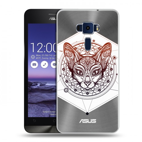 Полупрозрачный дизайнерский пластиковый чехол для Asus ZenFone 3 5.2 Мистика символов