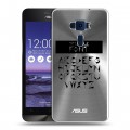 Полупрозрачный дизайнерский пластиковый чехол для Asus ZenFone 3 5.2 Прозрачные надписи 1