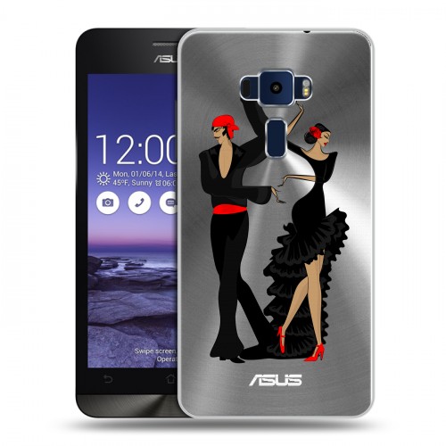 Полупрозрачный дизайнерский пластиковый чехол для Asus ZenFone 3 5.2 Прозрачные танцоры 