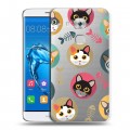 Полупрозрачный дизайнерский пластиковый чехол для Huawei Nova Plus Прозрачные кошки