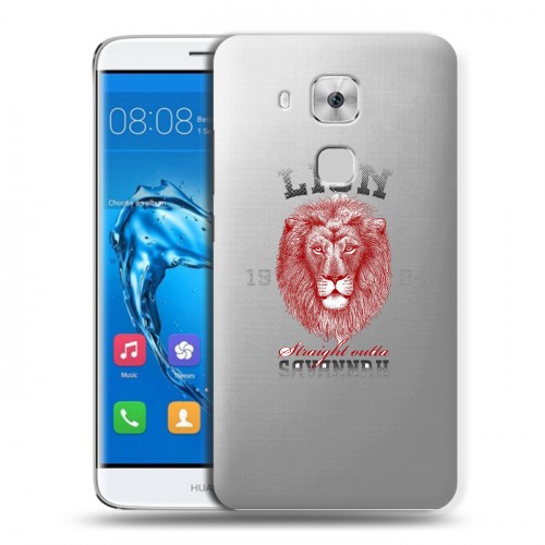 Полупрозрачный дизайнерский пластиковый чехол для Huawei Nova Plus Символика льва