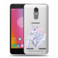 Полупрозрачный дизайнерский пластиковый чехол для Lenovo K6 Единорог