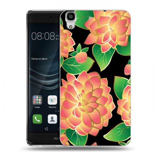 Дизайнерский пластиковый чехол для Huawei Y6II Люксовые цветы