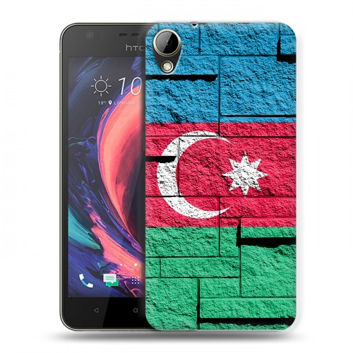 Дизайнерский пластиковый чехол для HTC Desire 10 Lifestyle Флаг Азербайджана