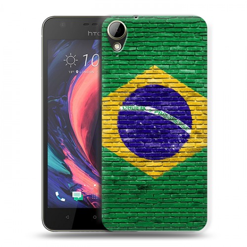 Дизайнерский пластиковый чехол для HTC Desire 10 Lifestyle Флаг Бразилии