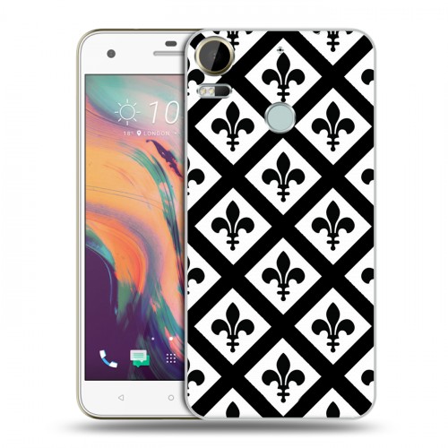 Дизайнерский пластиковый чехол для HTC Desire 10 Pro Черно-белые фантазии