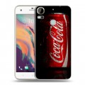 Дизайнерский пластиковый чехол для HTC Desire 10 Pro Coca-cola