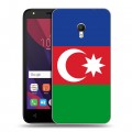 Дизайнерский пластиковый чехол для Alcatel Pixi 4 (5) 5010D Флаг Азербайджана