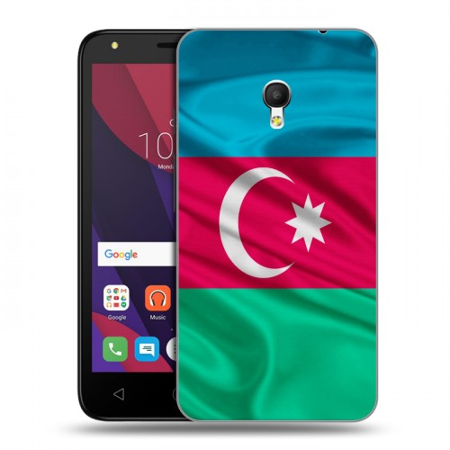 Дизайнерский пластиковый чехол для Alcatel Pixi 4 (5) 5010D Флаг Азербайджана