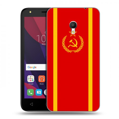 Дизайнерский пластиковый чехол для Alcatel Pixi 4 (5) 5010D Флаг СССР