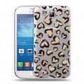 Полупрозрачный дизайнерский пластиковый чехол для Samsung Galaxy Premier Прозрачные леопарды