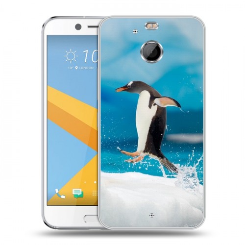 Дизайнерский пластиковый чехол для HTC 10 evo Пингвины