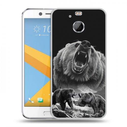 Дизайнерский пластиковый чехол для HTC 10 evo Схватка медведей