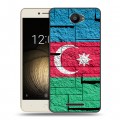 Дизайнерский силиконовый чехол для BQ Aquaris U Lite Флаг Азербайджана