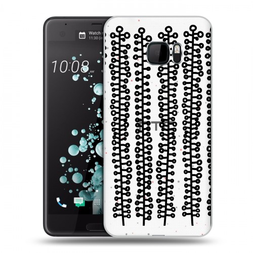 Полупрозрачный дизайнерский пластиковый чехол для HTC U Ultra Абстракции