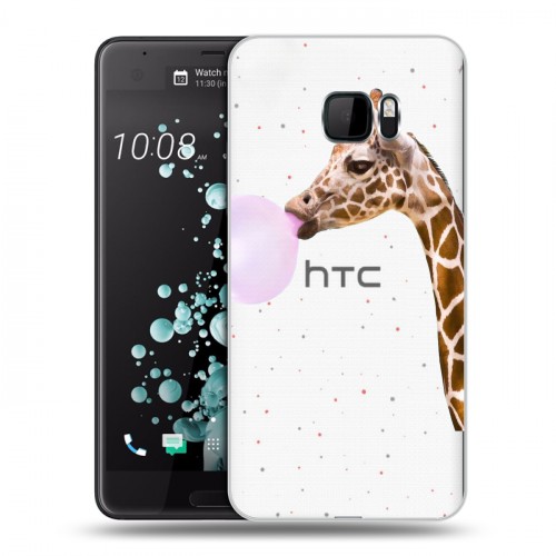Дизайнерский пластиковый чехол для HTC U Ultra Мятные звери