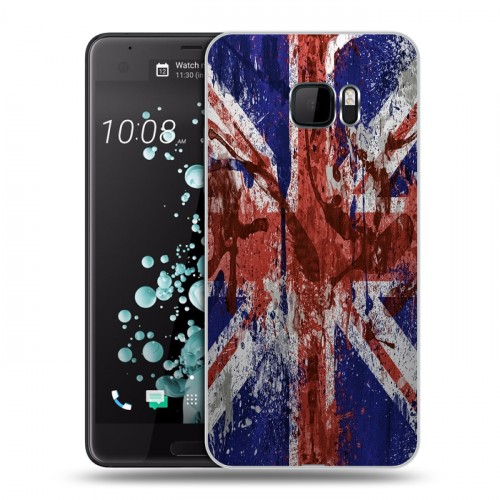 Дизайнерский пластиковый чехол для HTC U Ultra Флаг Британии