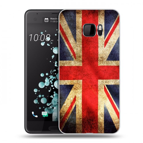 Дизайнерский пластиковый чехол для HTC U Ultra Флаг Британии