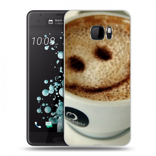 Дизайнерский пластиковый чехол для HTC U Ultra Кофе напиток